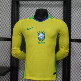 Brazil Home LongSleeve Player Shirt