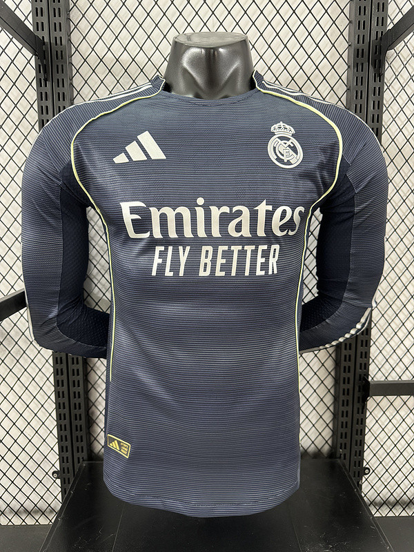 Real Madrid Away LongSleeve Player Shirt
