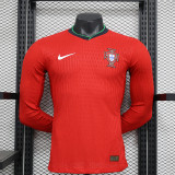 Portugal Home LongSleeve Player Shirt