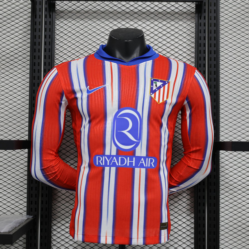 Atletico Madrid Home LongSleeve Player Shirt