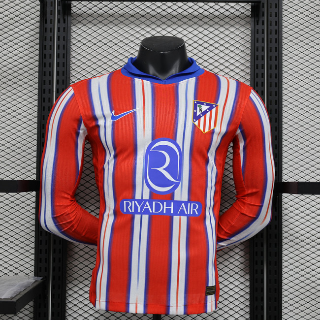 Atletico Madrid Home LongSleeve Player Shirt