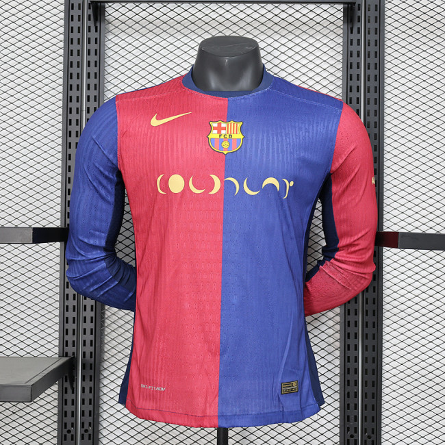 Barcelona Home LongSleeve Player Shirt