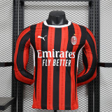 Ac Milan Home LongSleeve Player Shirt