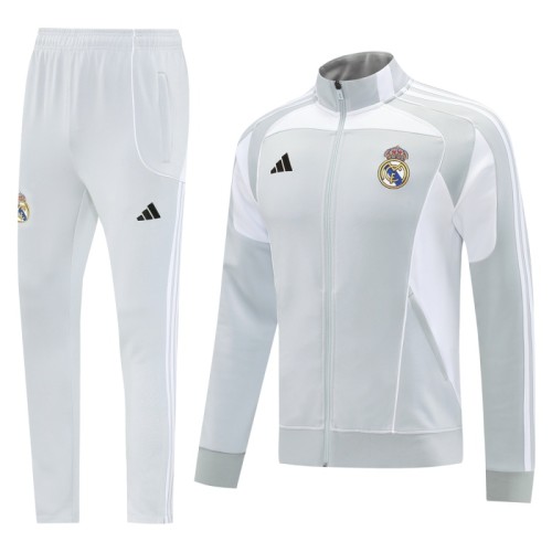 25 Real Madrid 07 Light Grey Jacket Suit