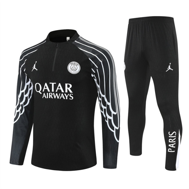 2526 Jordan PSG Black 1/4 Zipper Player Training Suit