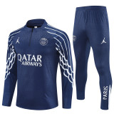 2526 Jordan PSG Navy Blue 1/4 Zipper Player Training Suit