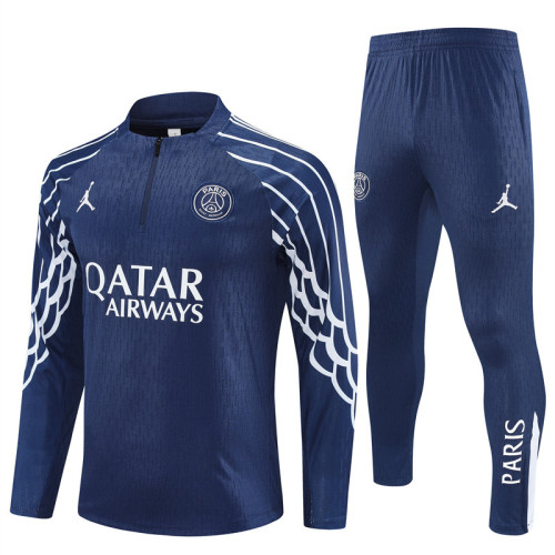 2526 Jordan PSG Navy Blue 1/4 Zipper Player Training Suit