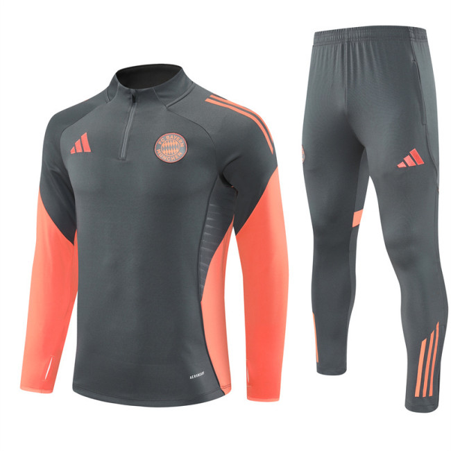 2526 Bayern München Dark Grey 1/4 Zipper Player Training Suit