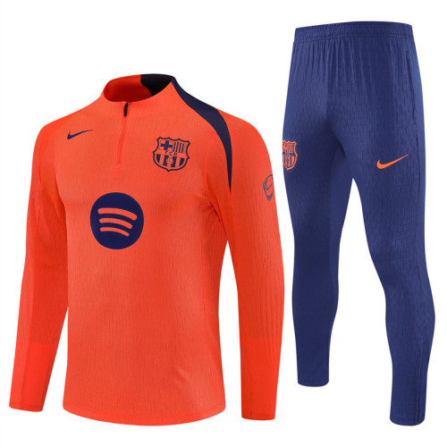 2526 Barcelona Orange 1/4 Zipper Player Training Suit