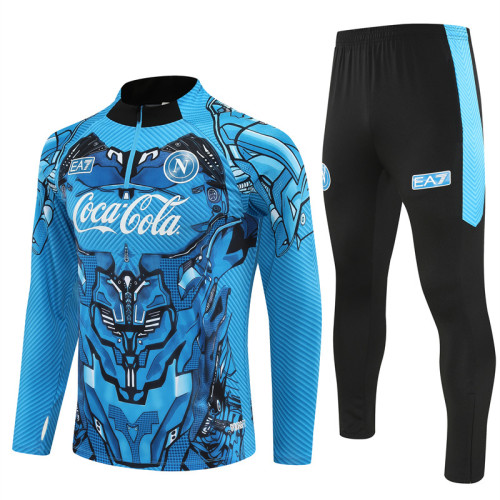 2526 Ssc Napoli Lightt Blue 1/4 Zipper Player Training Suit