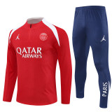 2526 Jordan PSG Red 1/4 Zipper Player Training Suit