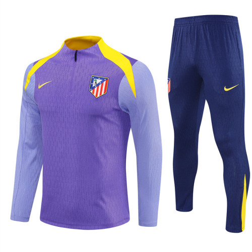 2526 Atlético De Madrid Purple 1/4 Zipper Player Training Suit