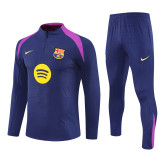 2526 Barcelona Navy Blue 1/4 Zipper Player Training Suit