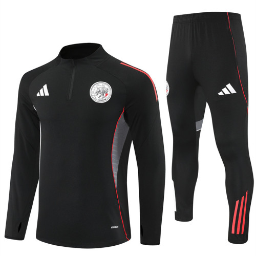 2526 Afc Ajax Black 1/4 Zipper Player Training Suit