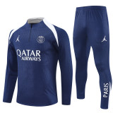 2526 Jordan PSG Navy Blue 1/4 Zipper Player Training Suit