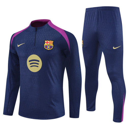 2526 Barcelona Navy Blue 1/4 Zipper Player Training Suit