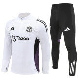 2526 Manchester United Purple 1/4 Zipper Player Training Suit