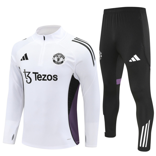 2526 Manchester United Purple 1/4 Zipper Player Training Suit