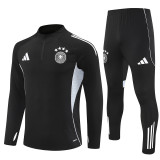 2526 Germany Black 1/4 Zipper Player Training Suit