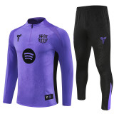 2526 Barcelona Purple 1/4 Zipper Player Training Suit