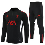 2526 Liverpool Black 1/4 Zipper Player Training Suit