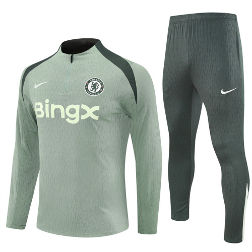 2526 Chelsea Light Green 1/4 Zipper Player Training Suit