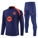 2526 Barcelona Navy Blue 1/4 Zipper Player Training Suit