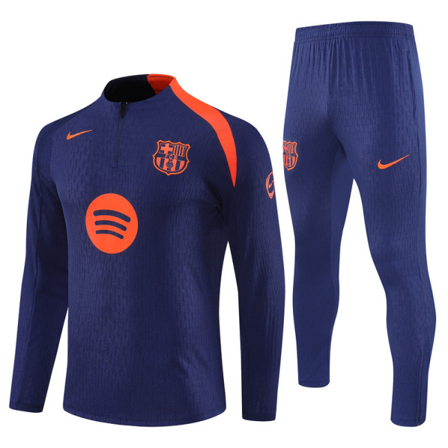2526 Barcelona Navy Blue 1/4 Zipper Player Training Suit