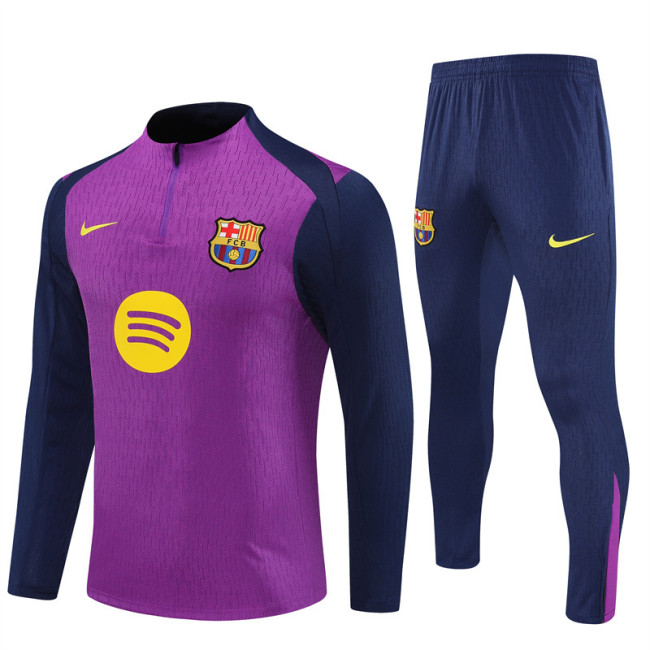 2526 Barcelona Purple 1/4 Zipper Player Training Suit