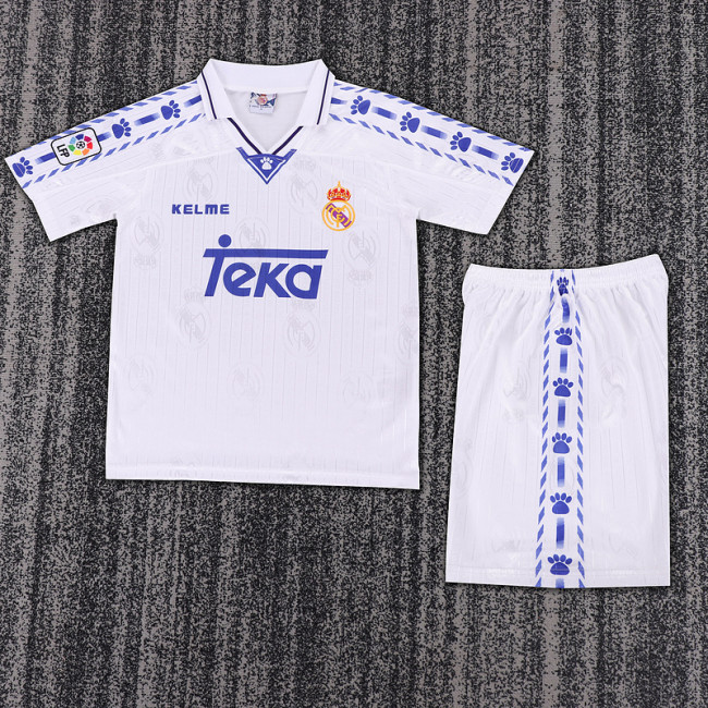 1996-97 Real Madrid Home  Kids Retro Suit