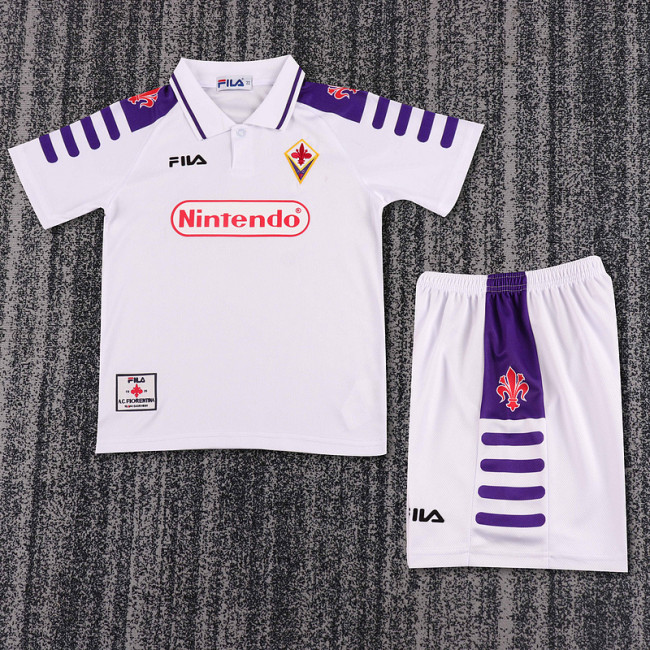 1998-99 Acf Fiorentina Away  Kids Retro Suit