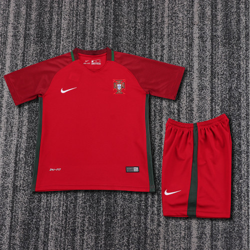 2016 Portugal Home  Kids Retro Suit