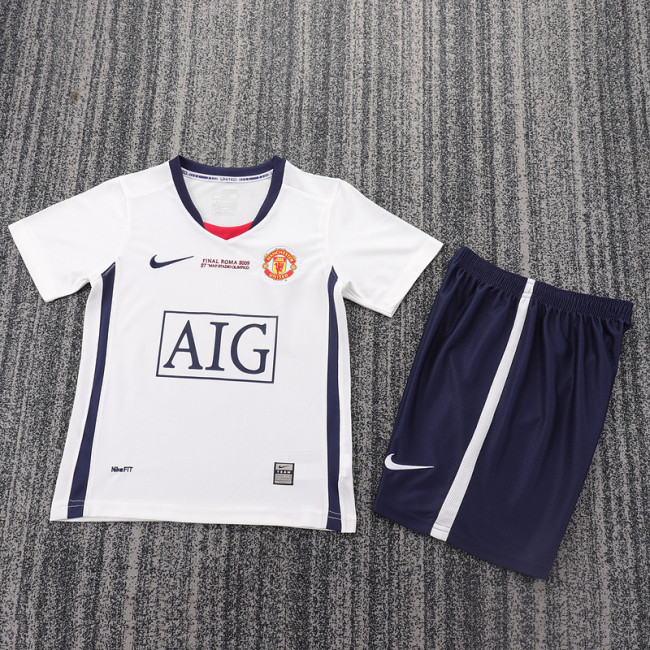 08-09 Manchester United Away  Kids Retro Suit