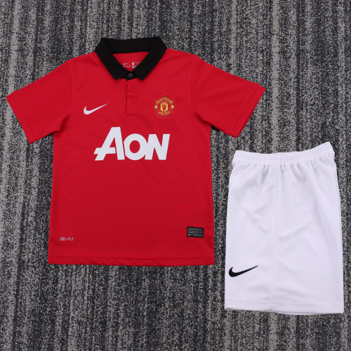 13-14 Manchester United Home  Kids Retro Suit