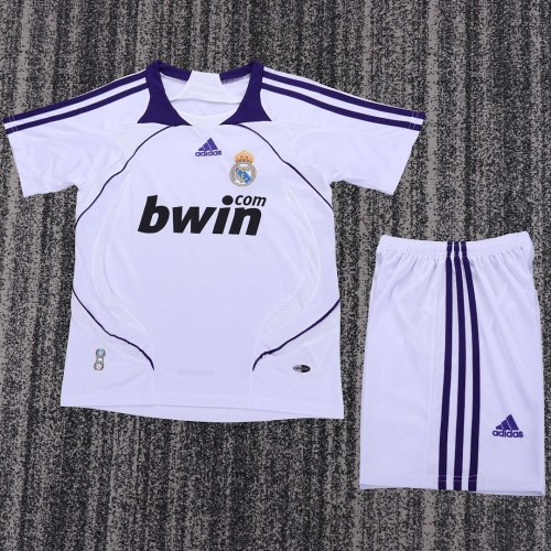 07-08 Real Madrid Home  Kids Retro Suit
