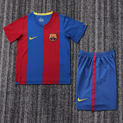 2006-07 Barcelona Home  Kids Retro Suit
