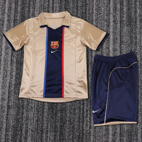 2001-02 Barcelona Away  Kids Retro Suit