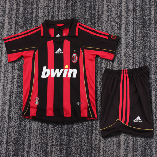 06-07 Ac Milan Home  Kids Retro Suit