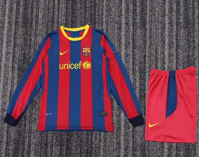 10-11 Barcelona Home  Kids Retro Suit