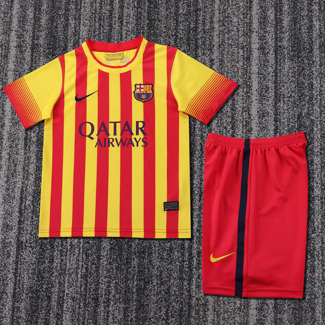 2013-14 Barcelona Away  Kids Retro Suit