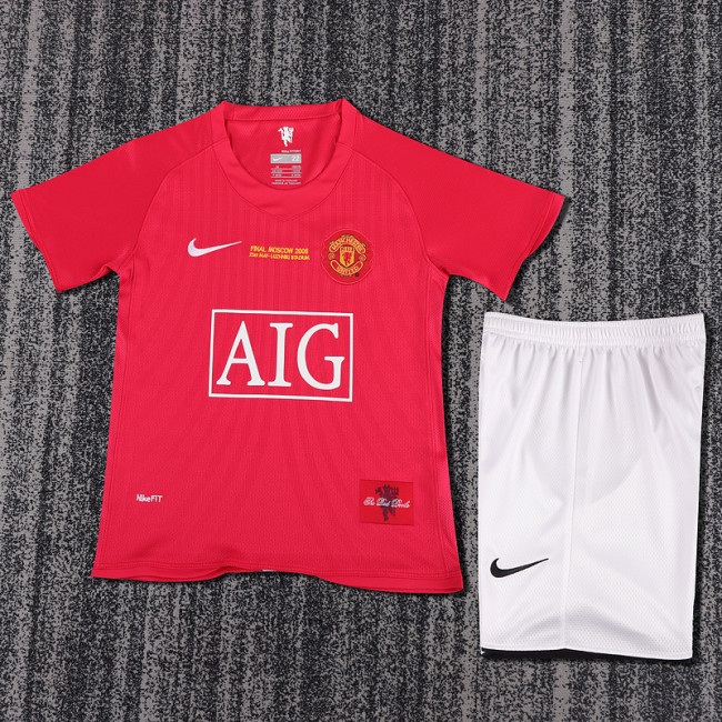 07-08 Manchester United Home  Kids Retro Suit