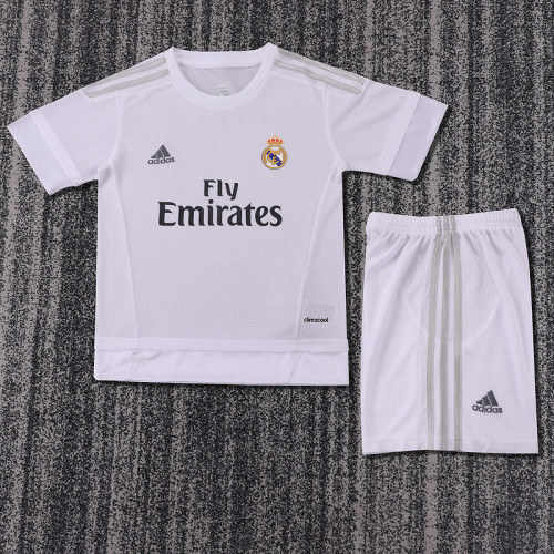 2015-16 Real Madrid Home  Kids Retro Suit