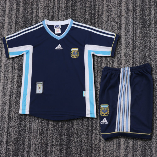 1998 Argentina Away  Kids Retro Suit