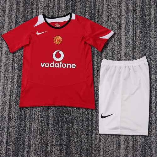 2005-06 Manchester United Home  Kids Retro Suit