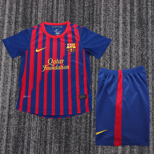 11-12 Barcelona Home  Kids Retro Suit