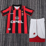 97-98 Ac Milan Home  Kids Retro Suit