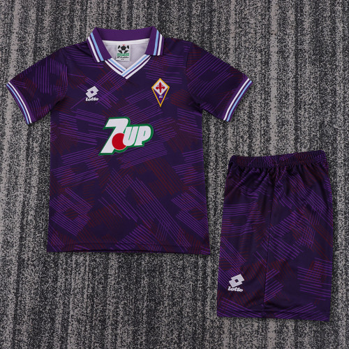 92-93 Acf Fiorentina Home  Kids Retro Suit