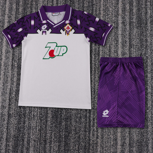 92-93 Acf Fiorentina Away  Kids Retro Suit
