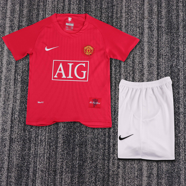 07-08 Manchester United Home  Kids Retro Suit