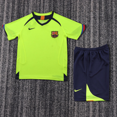 2005-06 Barcelona Away  Kids Retro Suit